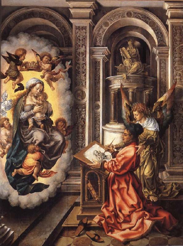 Jan Gossaert Mabuse St Luke painting the Virgin